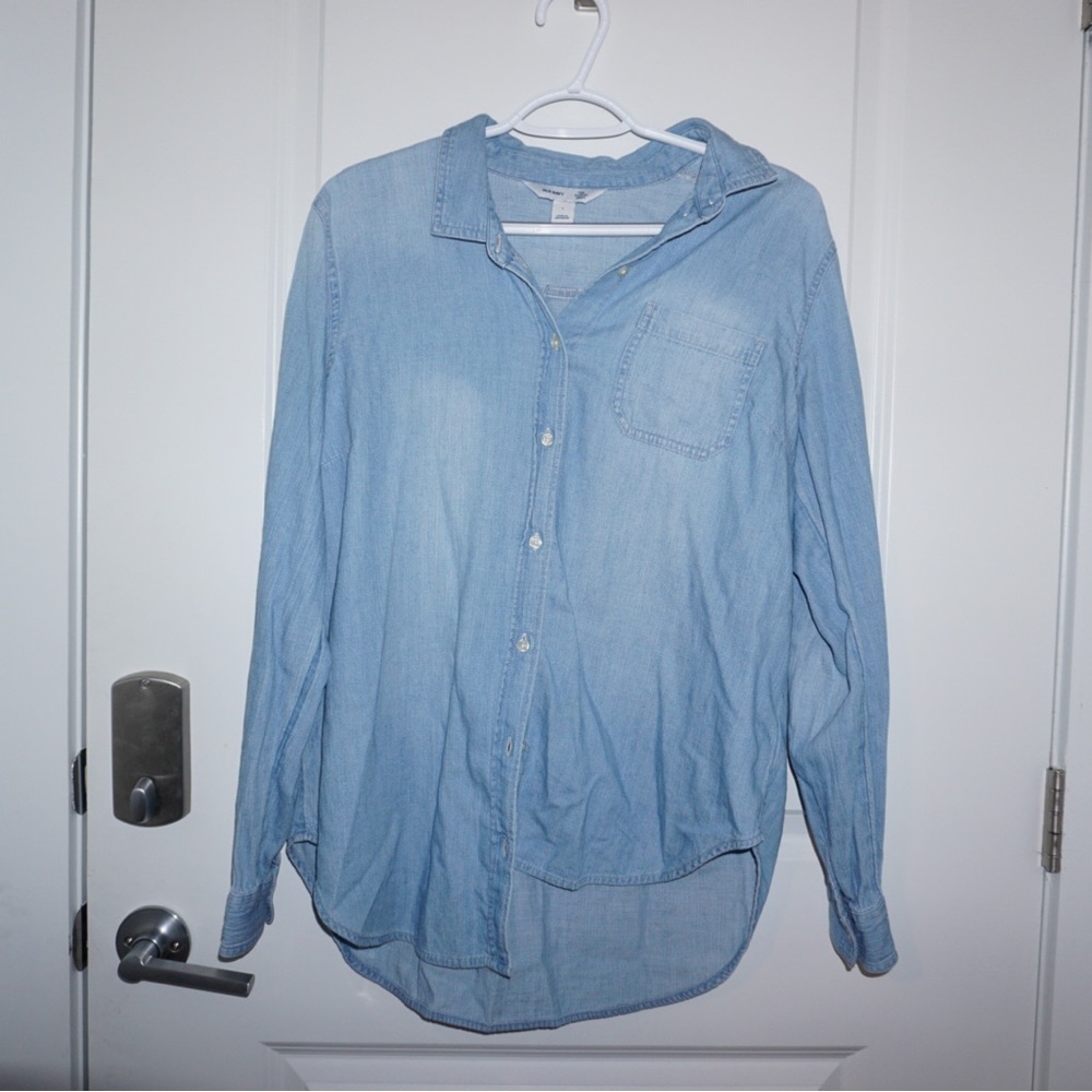 Denim button down